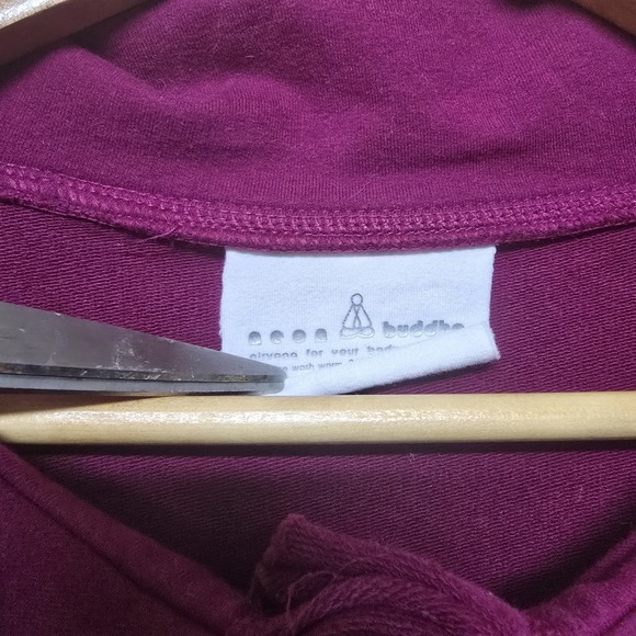 Neon Buddha Jacket Wooden Button Artisan Sz XL Artsy Lagenlook Craftcore Magenta - Picture 4 of 7